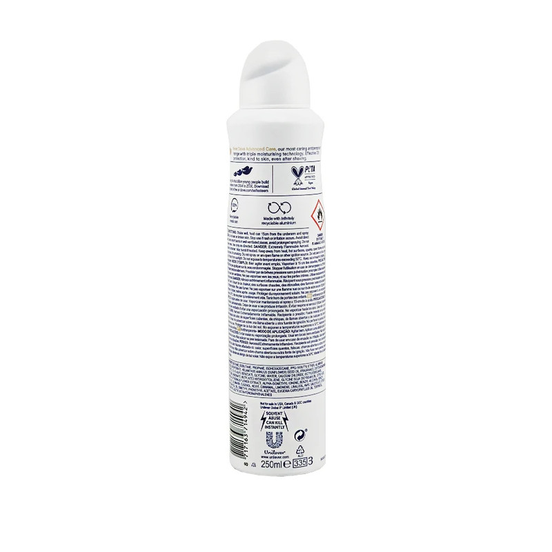اسپری ضدتعریق داو مدل Coconut 72HR UK حجم 250 میلیلیتر