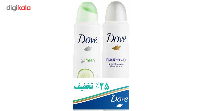 پک اسپری ضد تعریق زنانه داو مدل Go Fresh و Invisible Dry