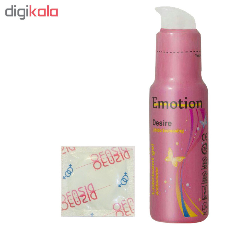 ژل افزایش میل جنسی ایموشن مدل Desire کد GE523-D حجم 75 میلی لیتر به همراه کاندوم دیزارو