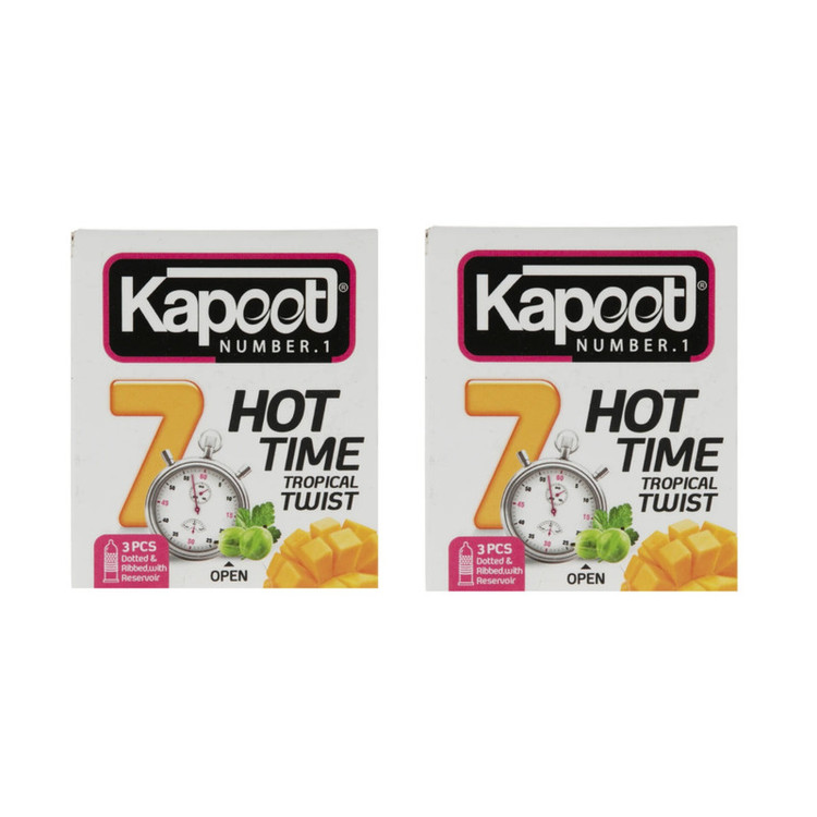 کاندوم تاخیری کاپوت مدل 7HOT TIME دو بسته 3 عددی