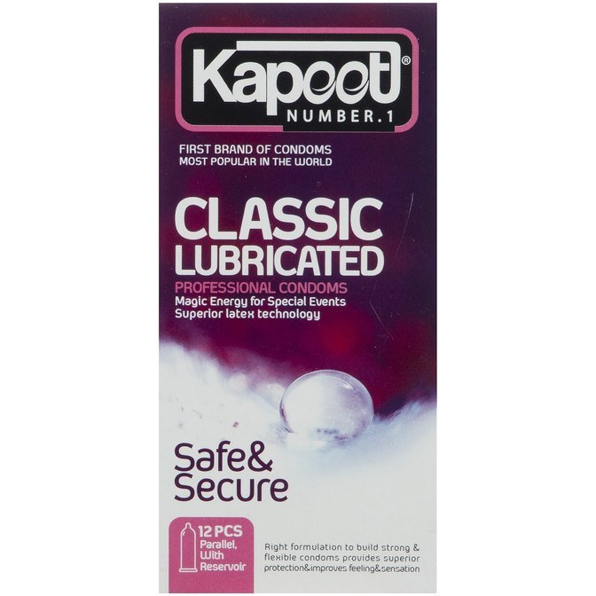کاندوم خاردار کاپوت مدل BIG DOT بسته 10 عددی به همراه کاندوم کلاسیک کاپوت مدل LUBRICATED بسته 12 عددی