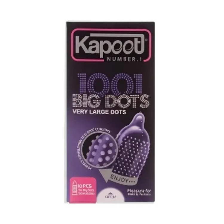 کاندوم خاردار کاپوت مدل BIGFOTS بسته 10 عددی به همراه کاندوم تاخیری کاپوت مدل VIAGRIS DELAY بسته 12 عددی