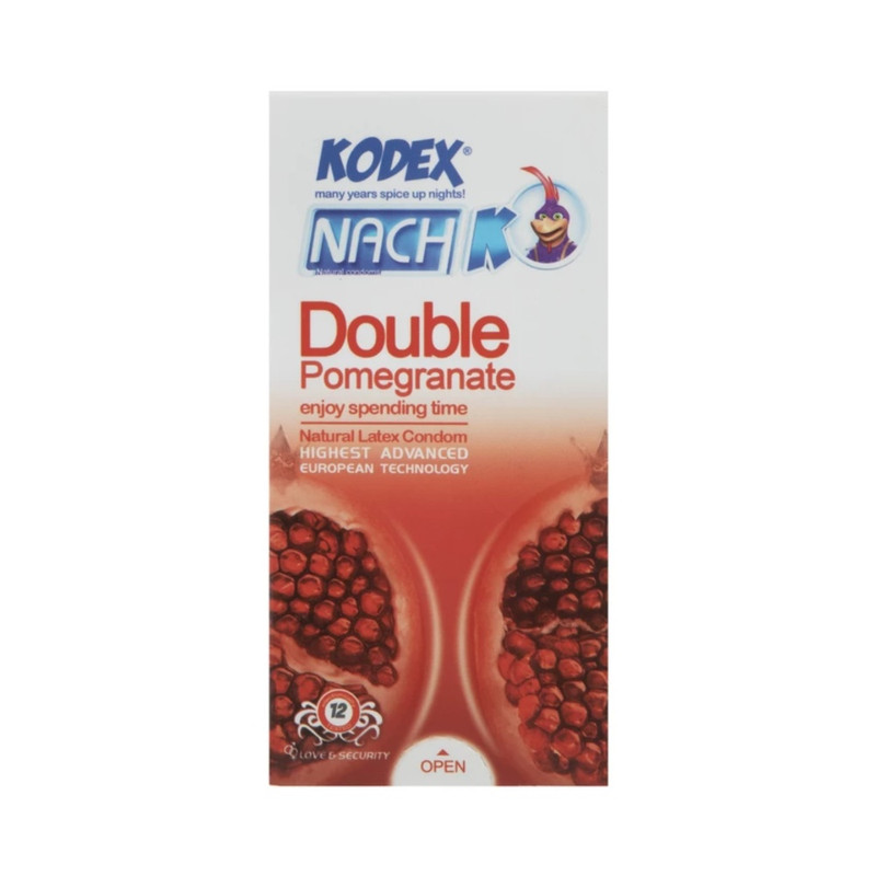 کاندوم تاخیری ناچ کدکس مدل دبل دیلی بسته 10 عددی به همراه کاندوم کلاسیک ناچ کدکس مدل DOUBLE POMEGRANAT بسته 12 عددی