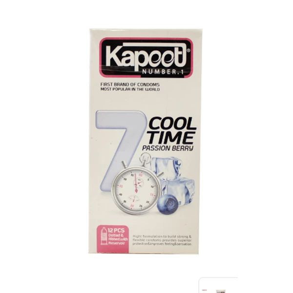 کاندوم تاخیری کاپوت مدل 7COOL TIME بسته 12 عددی به همراه کاندوم تاخیری کاپوت مدل DELAY FRUITY CREAM بسته 12 عددی