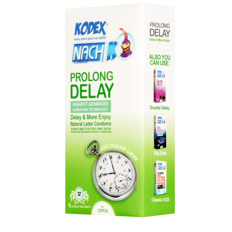 کاندوم ناچ کدکس مدل PROLONG DELAY بسته 12 عددی به همراه کاندوم ناچ کدکس مدل Happy lady بسته 10 عددی