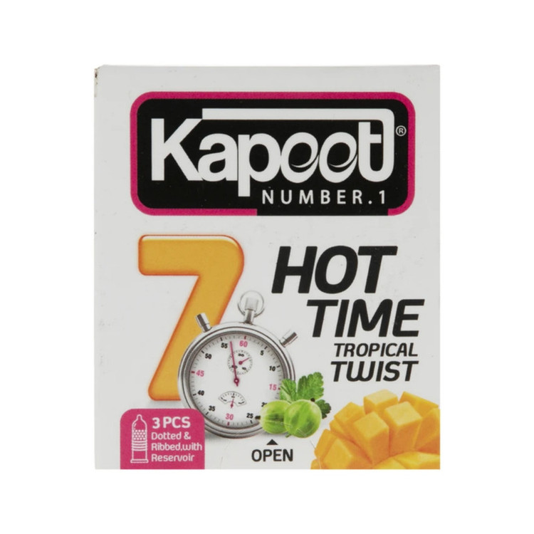 کاندوم تاخیری کاپوت مدل 7 HOT TIME بسته 12 عددی به همراه کاندوم تاخیری کاپوت مدل 7 HOT TIME بسته 3 عددی