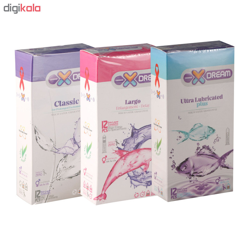 کاندوم ایکس دریم کد X300 مجموعه 3 عددی