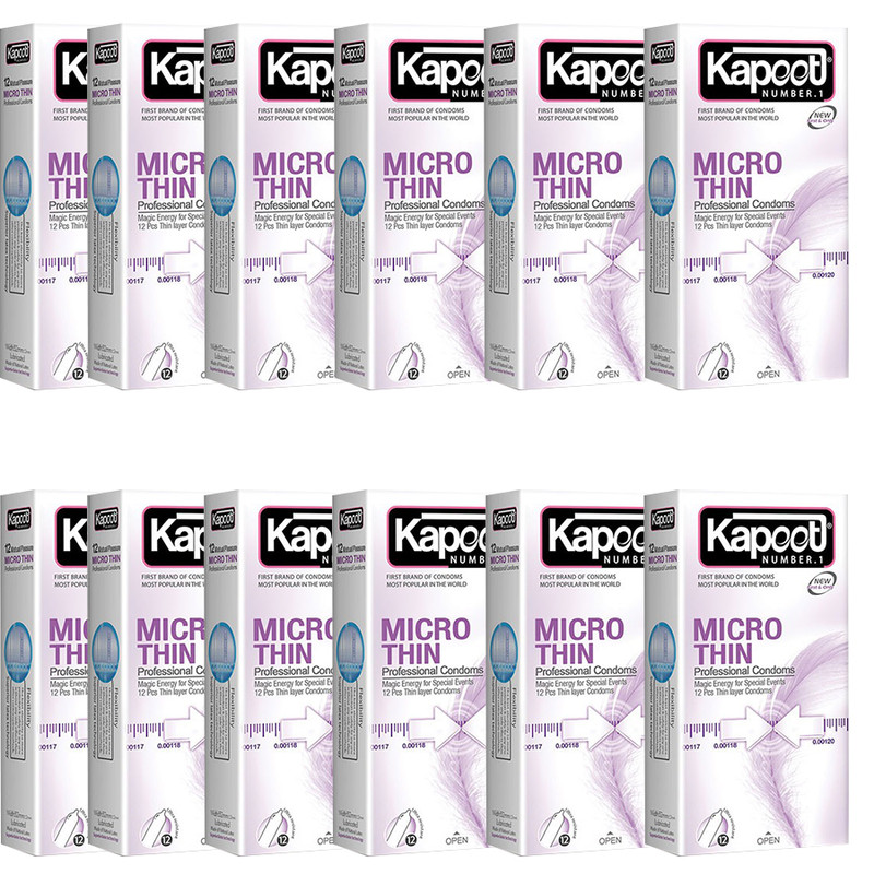 کاندوم کاپوت مدل Micro Thin بسته 12 عددی