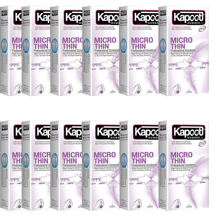 کاندوم کاپوت مدل Micro Thin بسته 12 عددی