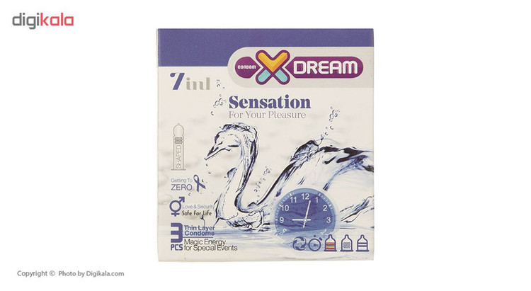 کاندوم ایکس دریم مدل Sensation بسته 3 عددی