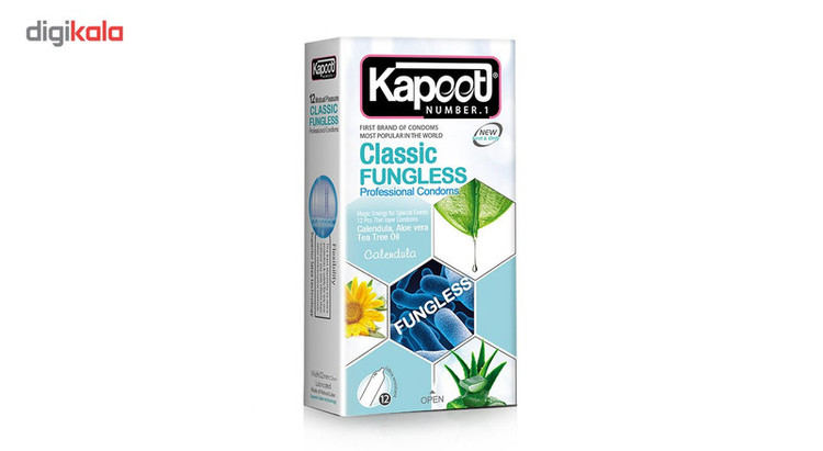 کاندوم کاپوت مدل Classic Fungless بسته 12 عددی