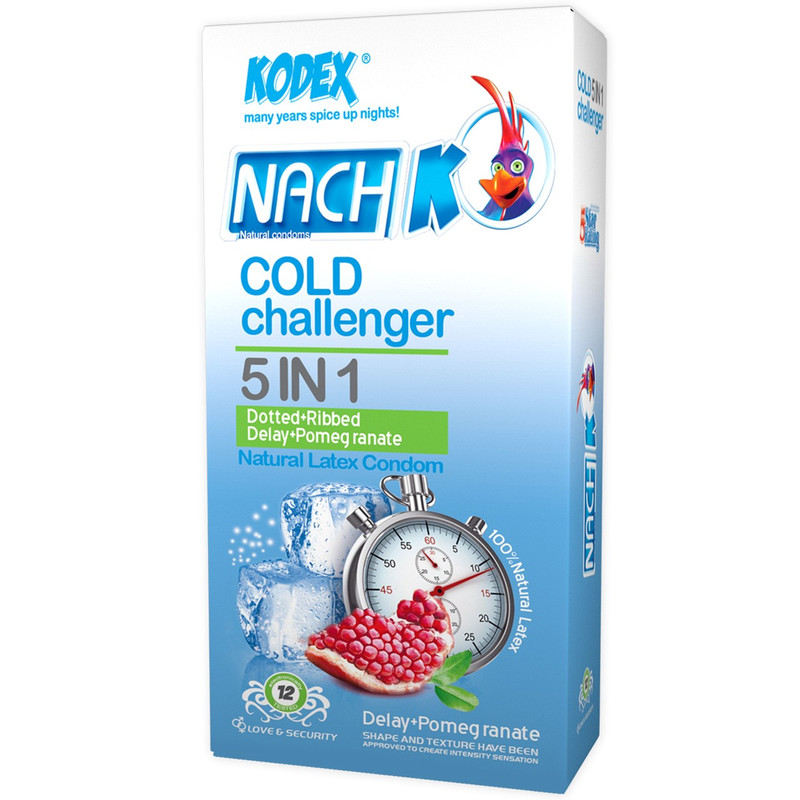 کاندوم تاخیری کدکس مدل Cold Challenger 5in1 بسته 12 عددی