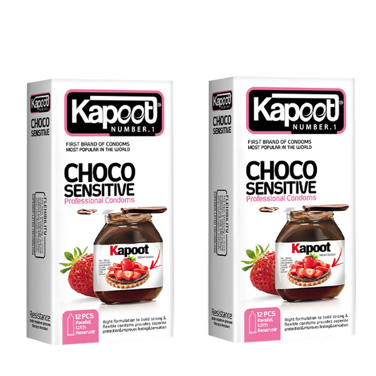 کاندوم تاخیری کاپوت مدل Choco Sensitive مجموعه 2 عددی