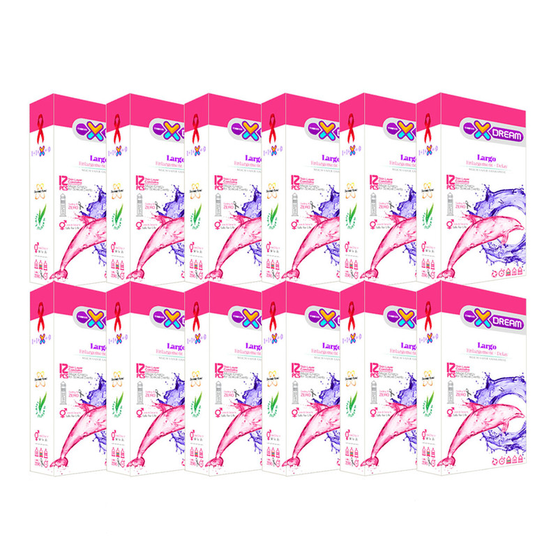 کاندوم ایکس دریم مدل largo مجموعه 12 عددی