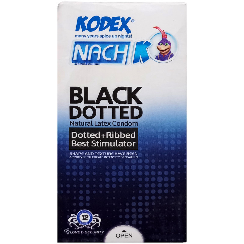 کاندوم ناچ کدکس مدل DOTTED بسته 12 عددی