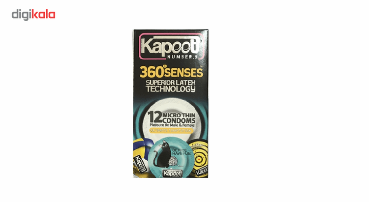 کاندوم تحریک کننده کاپوت مدل 360 Senses بسته 12 عددی
