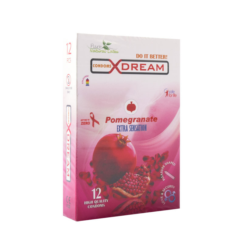 کاندوم ایکس دریم مدل Pomegranate بسته 12 عددی