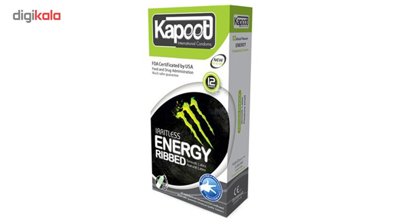 کاندوم کاپوت مدل انرژی زا energy and ribbed بسته 12 عددی