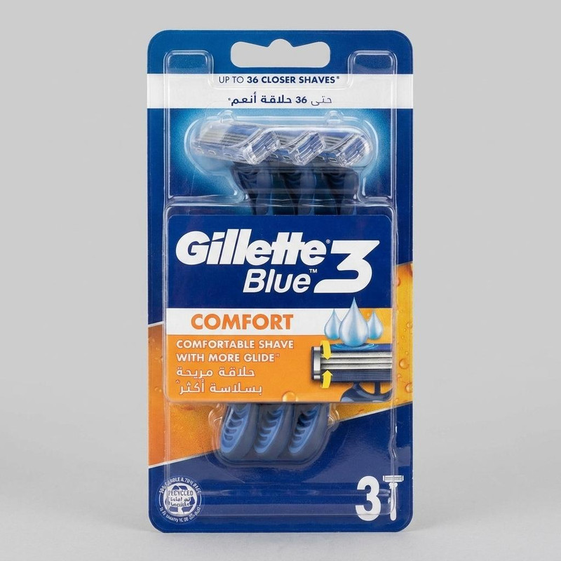 خود تراش ژیلت مدل BLUE3 COMFORT  بسته 3 عددی