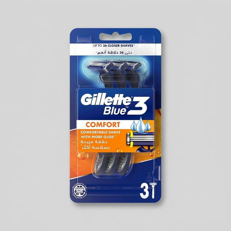 خود تراش ژیلت مدل Blue3 Comfort New بسته 3 عددی