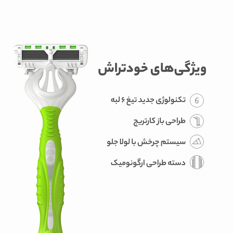 خود تراش دورکو مدل Shai 6 تحت لیسانس بسته 3 عددی