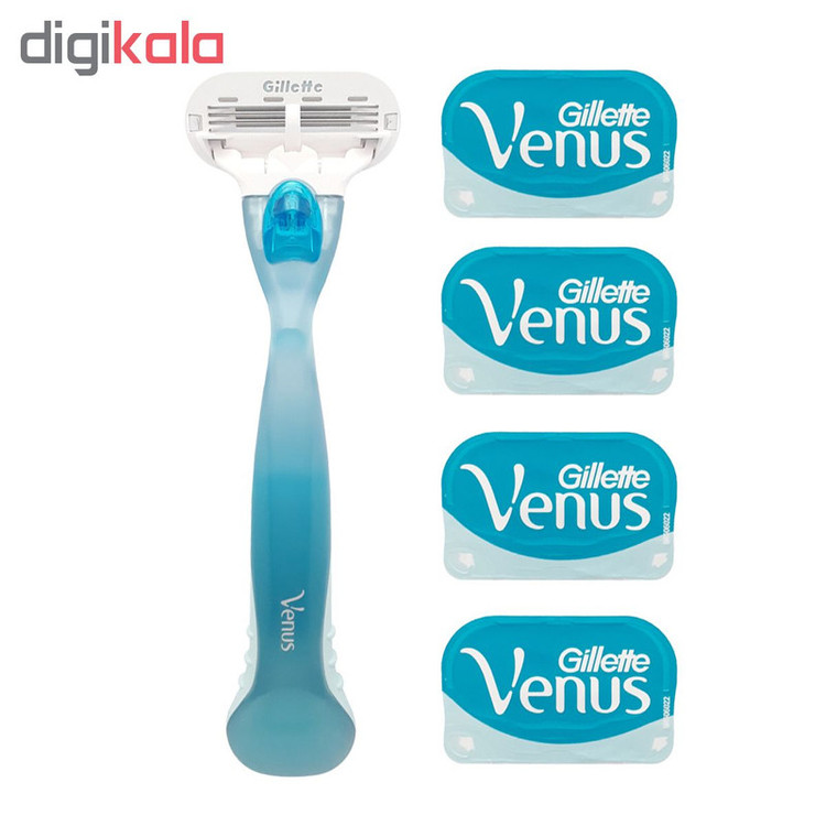 خود تراش ژیلت مدل venus به همراه تیغ یدک مدل VGW00765 بسته 5 عددی