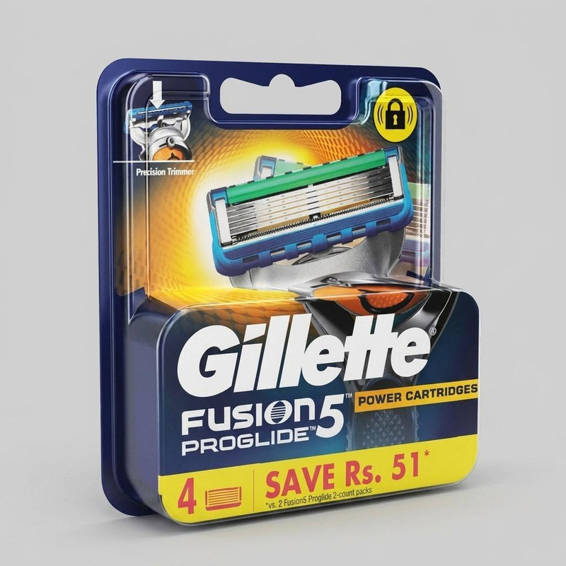 تیغ یدک ژیلت مدل Fusion 5 Proglide Power Cartridges بسته 4 عددی
