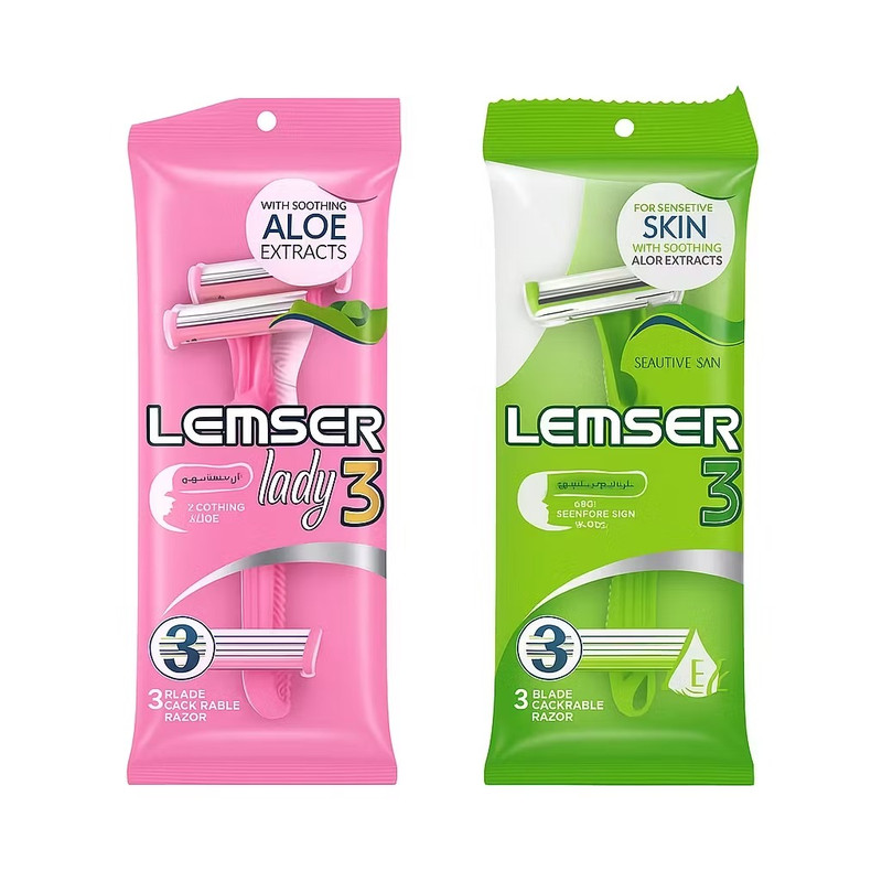خود تراش لمسر مدل Aloe Extracts دو بسته دو عددی
