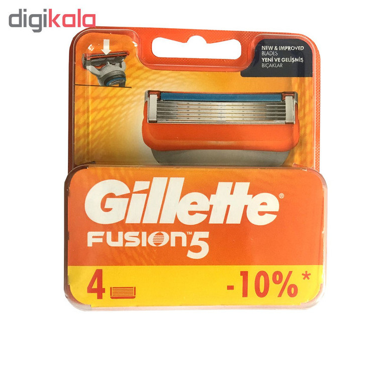 تیغ یدک ژیلت مدل 5 Fusion بسته 4 عددی