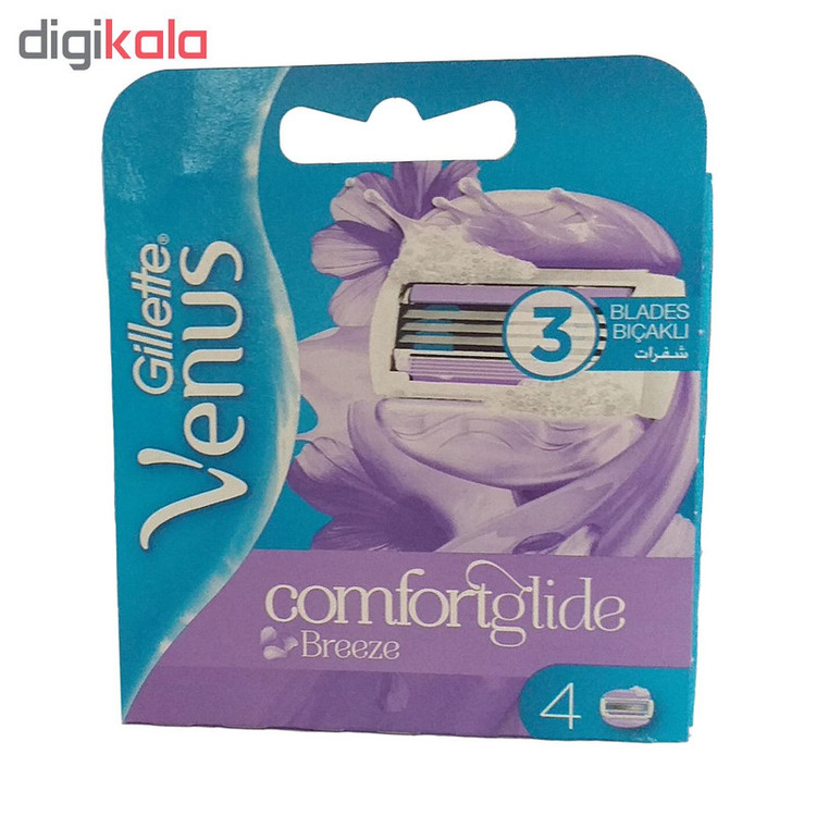 تیغ یدک ژیلت مدل Venus Comfortglide بسته 4 عددی