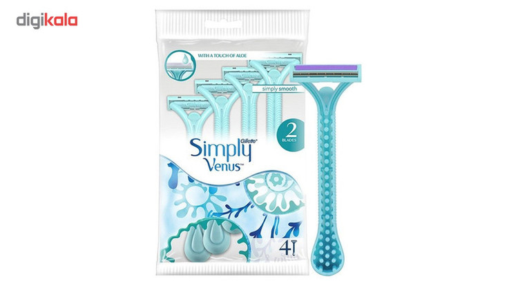 خود تراش ژیلت مدل 2 Simply Venus بسته 4 عددی