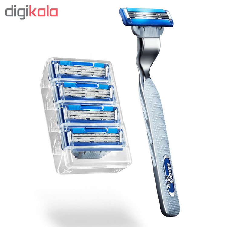 تیغ یدک اصلاح ژیلت مدل مچ تری توربو بسته 4 عددی