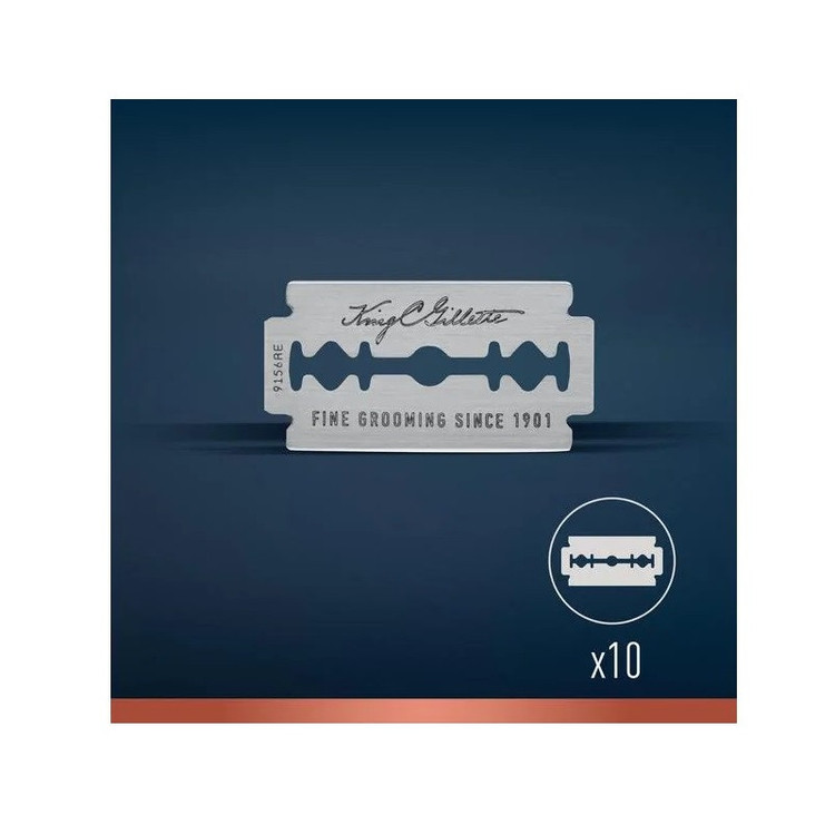 تیغ یدک ژیلت مدل King.C Double Edge بسته 10 عددی