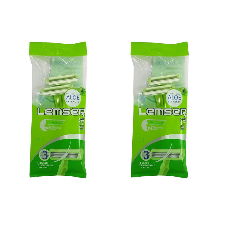 خود تراش لمسر مدل Aloe Extracts دو بسته 2 عددی