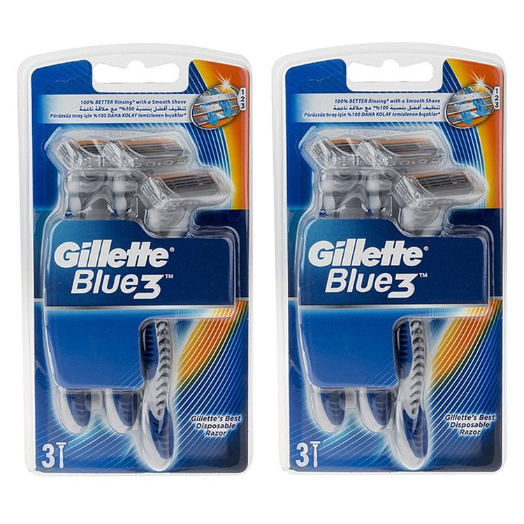 خود تراش ژیلت مدل Blue 3 بسته 6 عددی