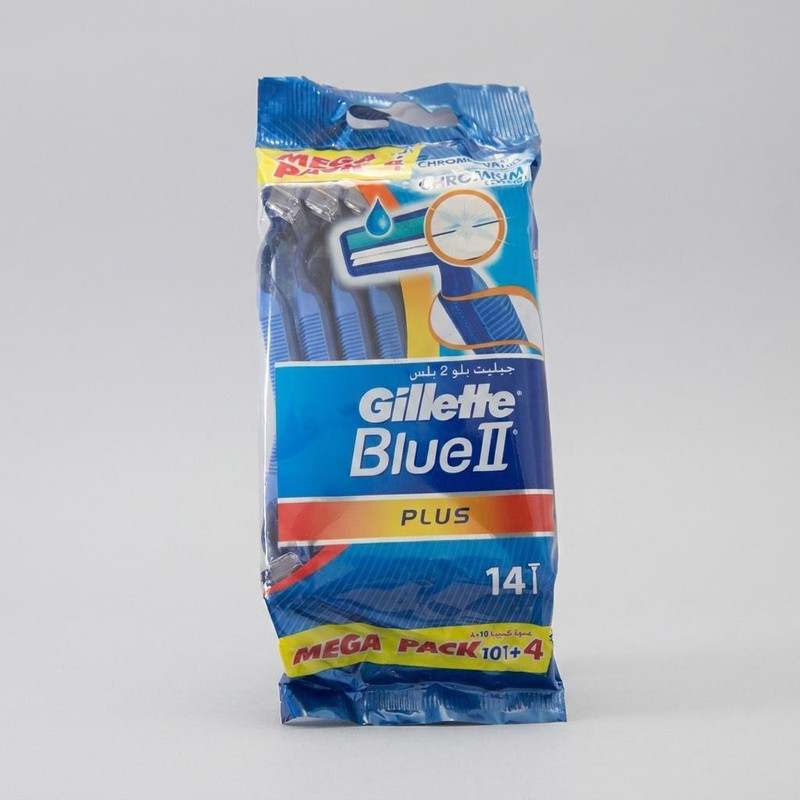 خود تراش ژیلت مدل Blue 2 Plus بسته 14عددی