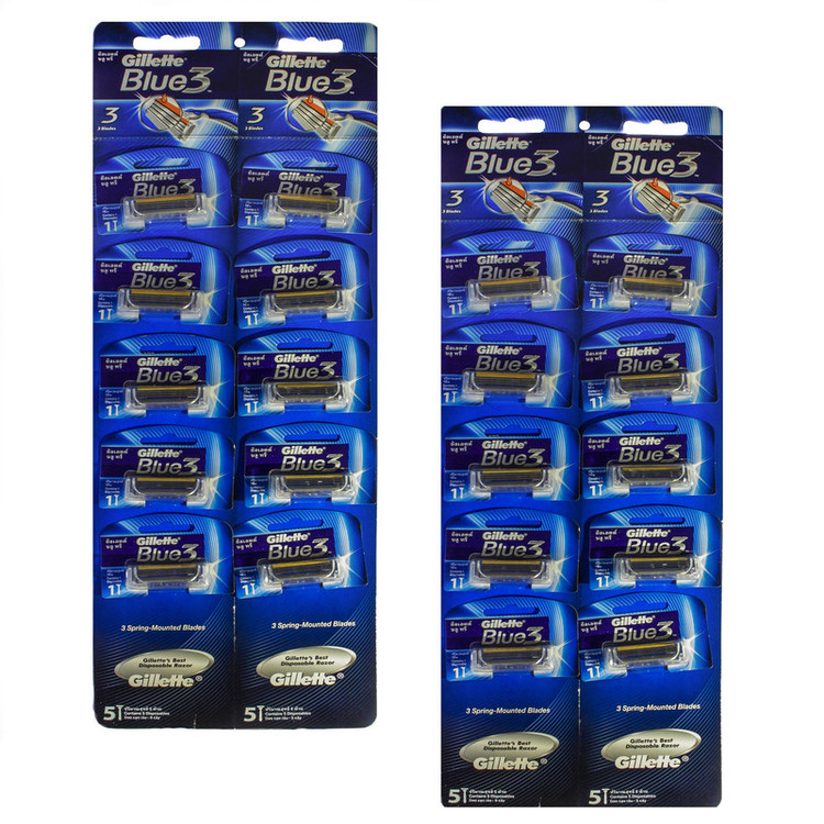 خود تراش ژیلت مدل blue 3 بسته 20 عددی