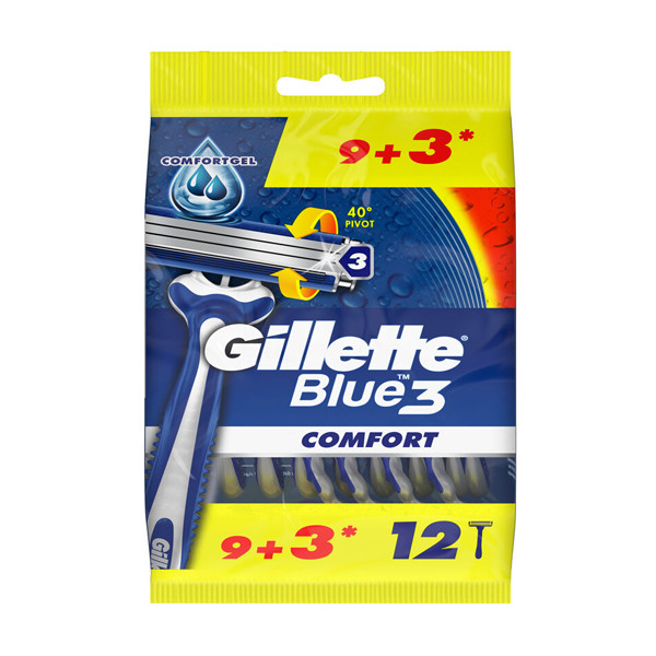 خود تراش ژیلت مدل BLUE3 بسته 12 عددی