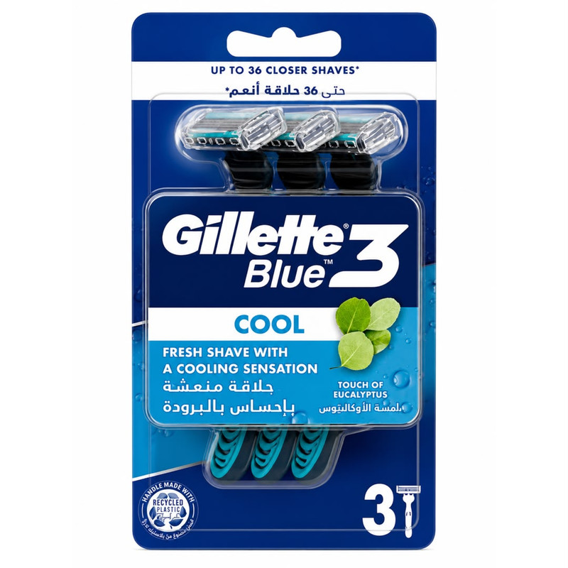 خود تراش ژیلت مدل Blue 3 Cool بسته 3 عددی