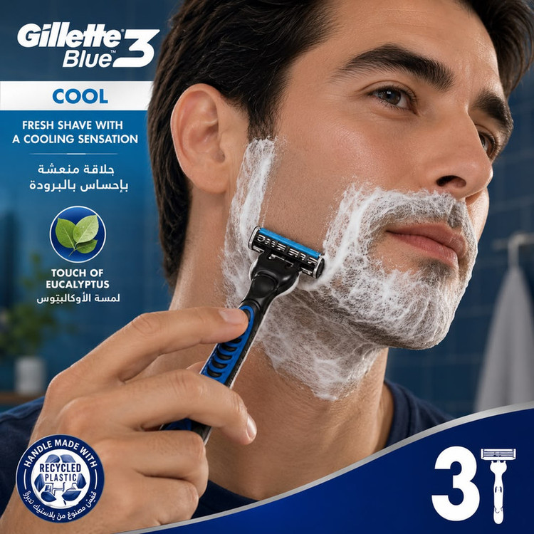 خود تراش ژیلت مدل Blue 3 Cool بسته 3 عددی