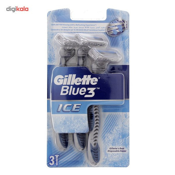 خودتراش ژیلت مدل Blue3 Ice بسته 3 عددی