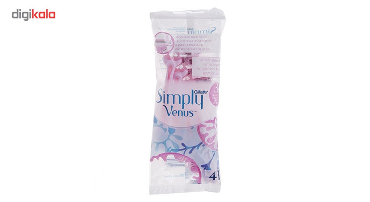 خود تراش ژیلت مدل Simply Venus 3 بسته 4 عددی