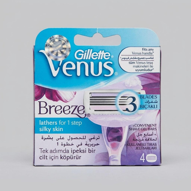 تیغ یدک ژیلت مدل Venus Breeze Shaving Cartridges Pack of 4