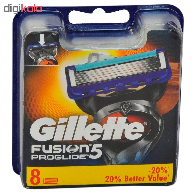 تیغ یدک ژیلت مدل Fusion Proglide5 بسته 8 عددی