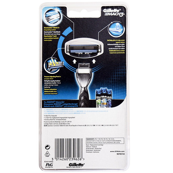 خود تراش و تیغ یدک ژیلت مدل Mach3 Shave