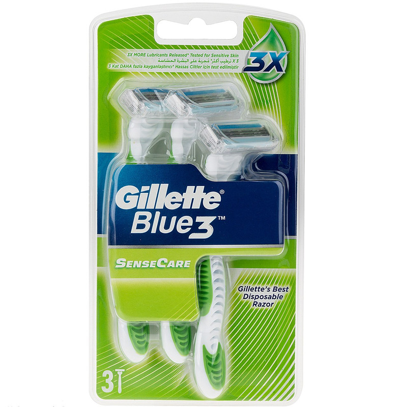 خود تراش ‏ژیلت مدل Blue 3 بسته 3 عددی
