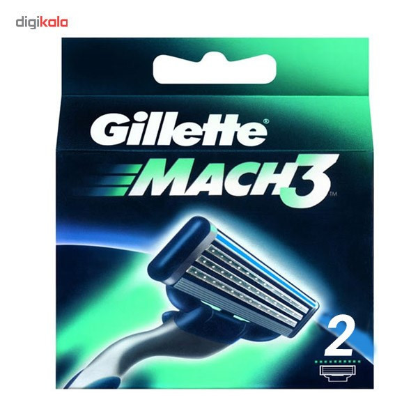 تیغ یدک ژیلت مدل Mach 3 بسته 2 عددی