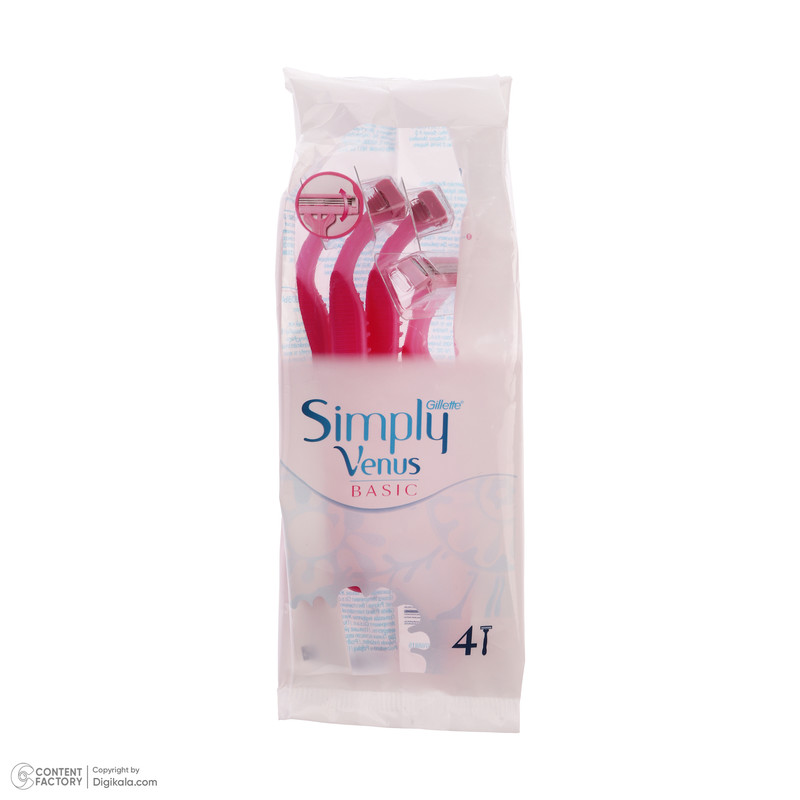 خود تراش ژیلت مدل Simply Venus Basic بسته 4 عددی