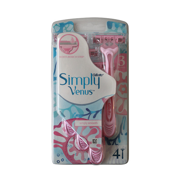خود تراش ژیلت مدل simply venus بسته 4 عددی