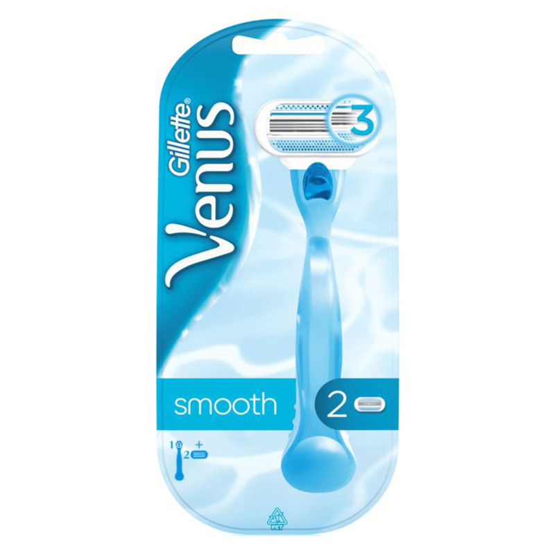 خود تراش ژیلت مدل Venus smooth به همراه یدک اصلاح بسته 2 عددی